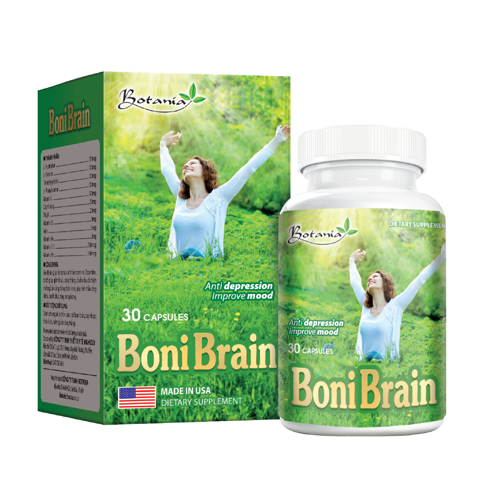 Sản phẩm BoniBrain của Mỹ giúp giảm căng thẳng, lo lắng hiệu quả.