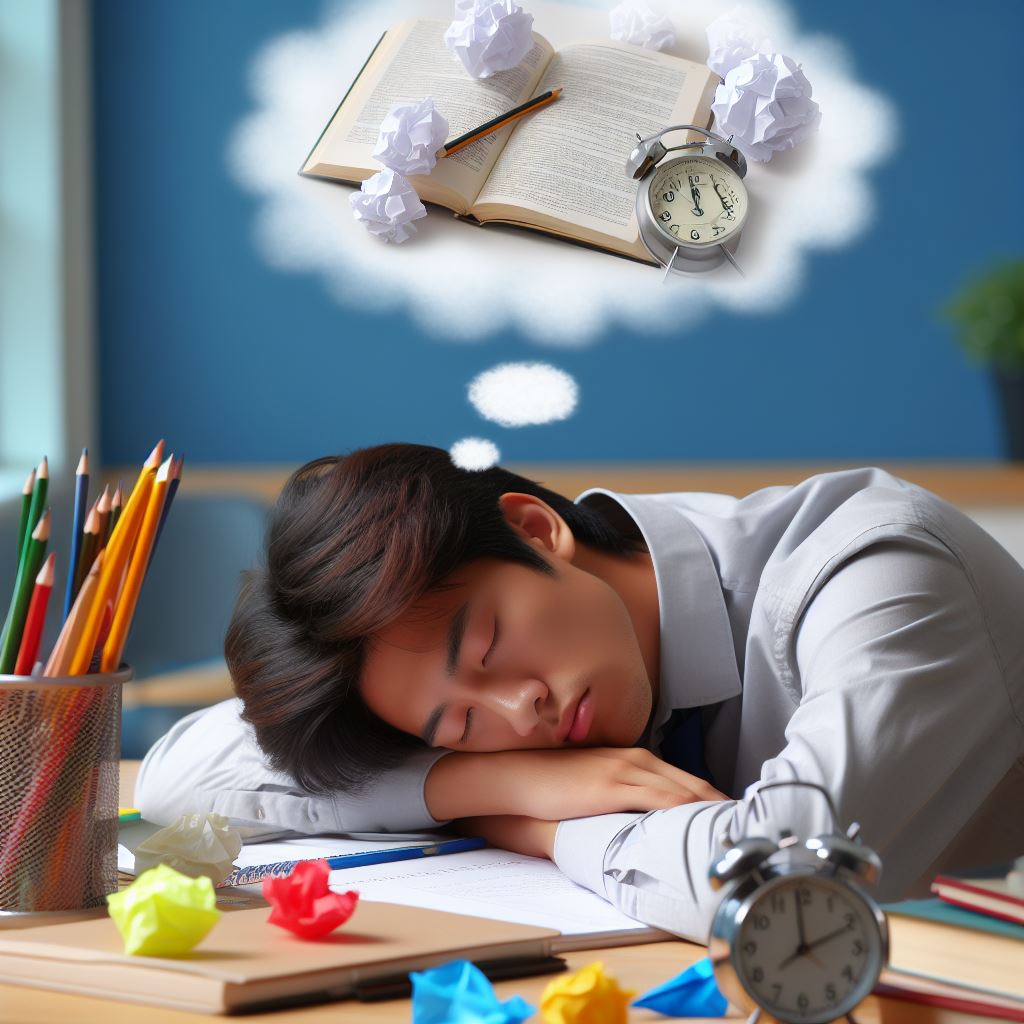 Áp lực học tập cũng là một nguyên nhân dẫn đến các giấc mơ căng thẳng.