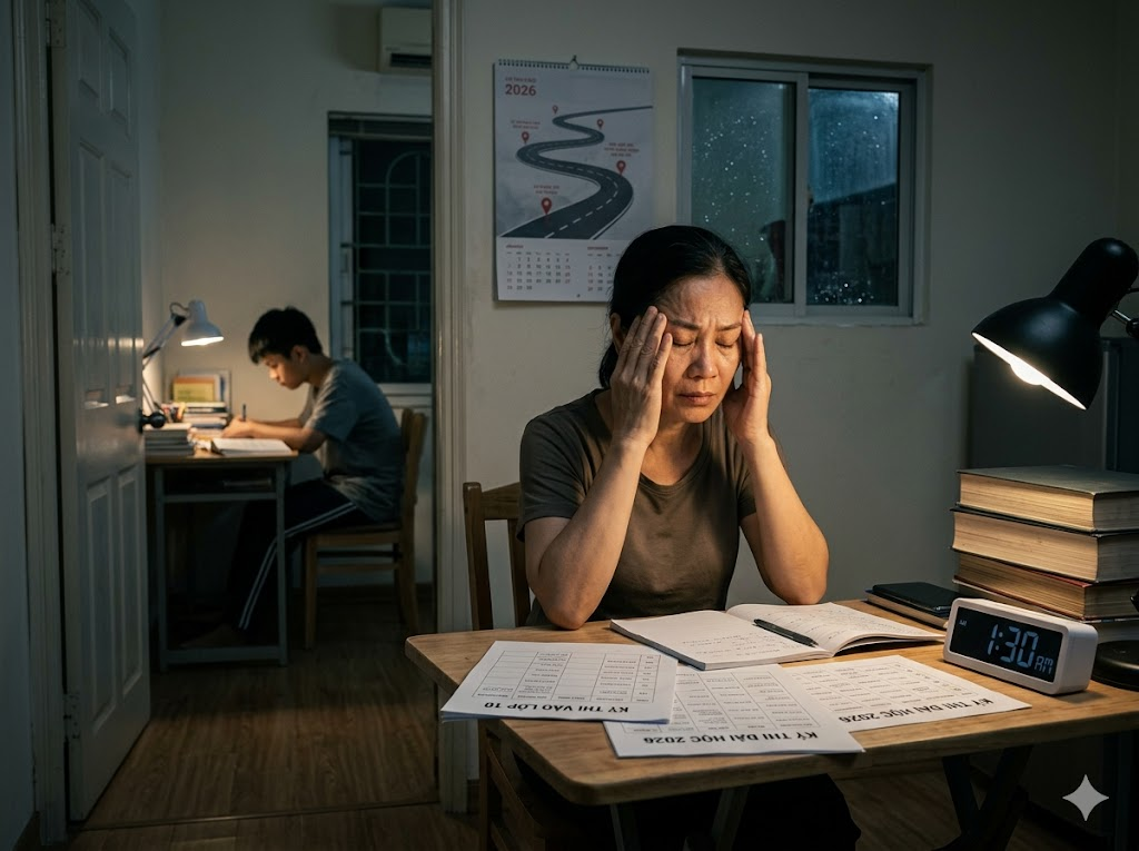 Bão lòng trong mùa thi: Khi cha mẹ cũng là người cần được vỗ về tâm lý